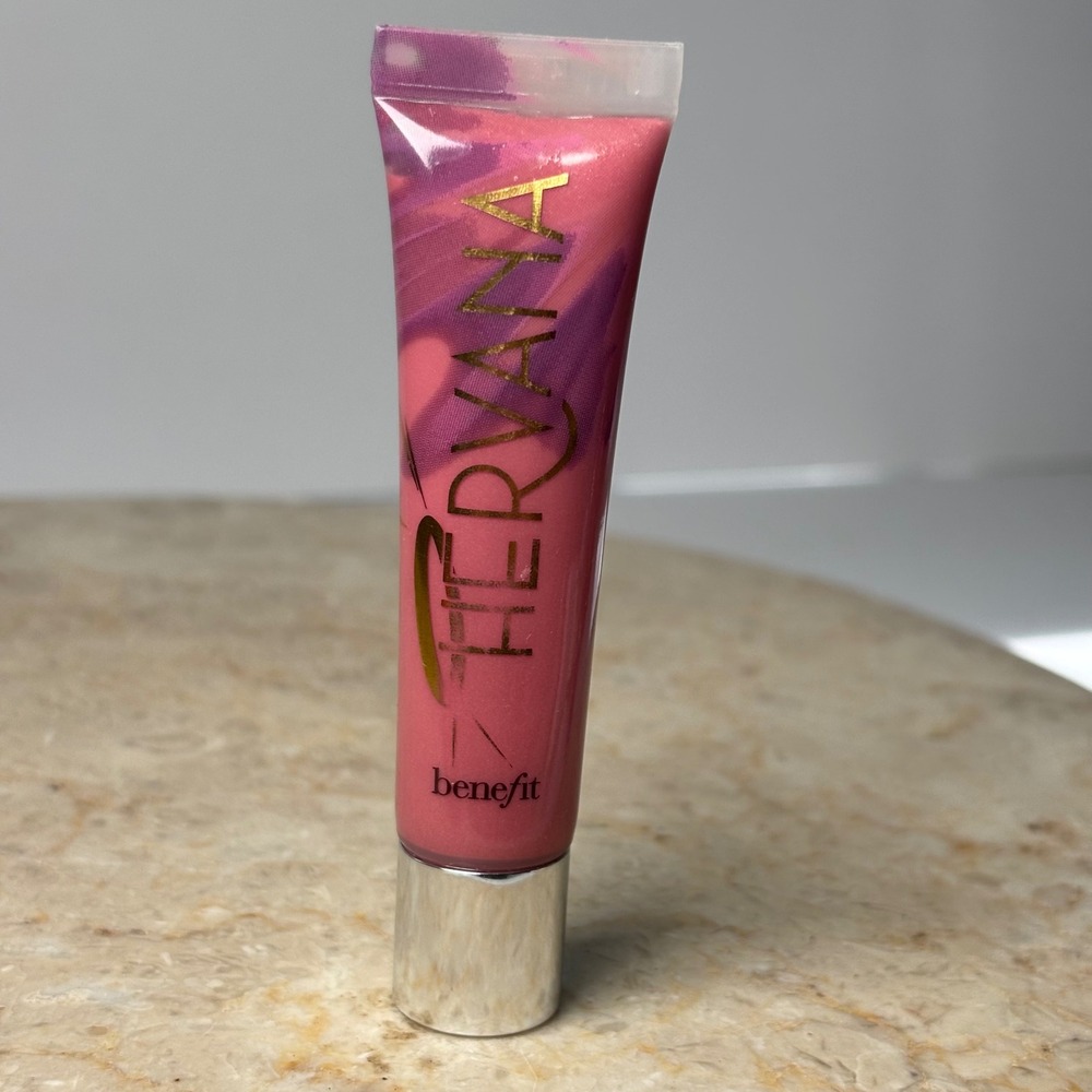 Benefit‎ Hervana Ultra Plush Lip Gloss 15ml Pink Orchid Shimmer Squeeze Tube